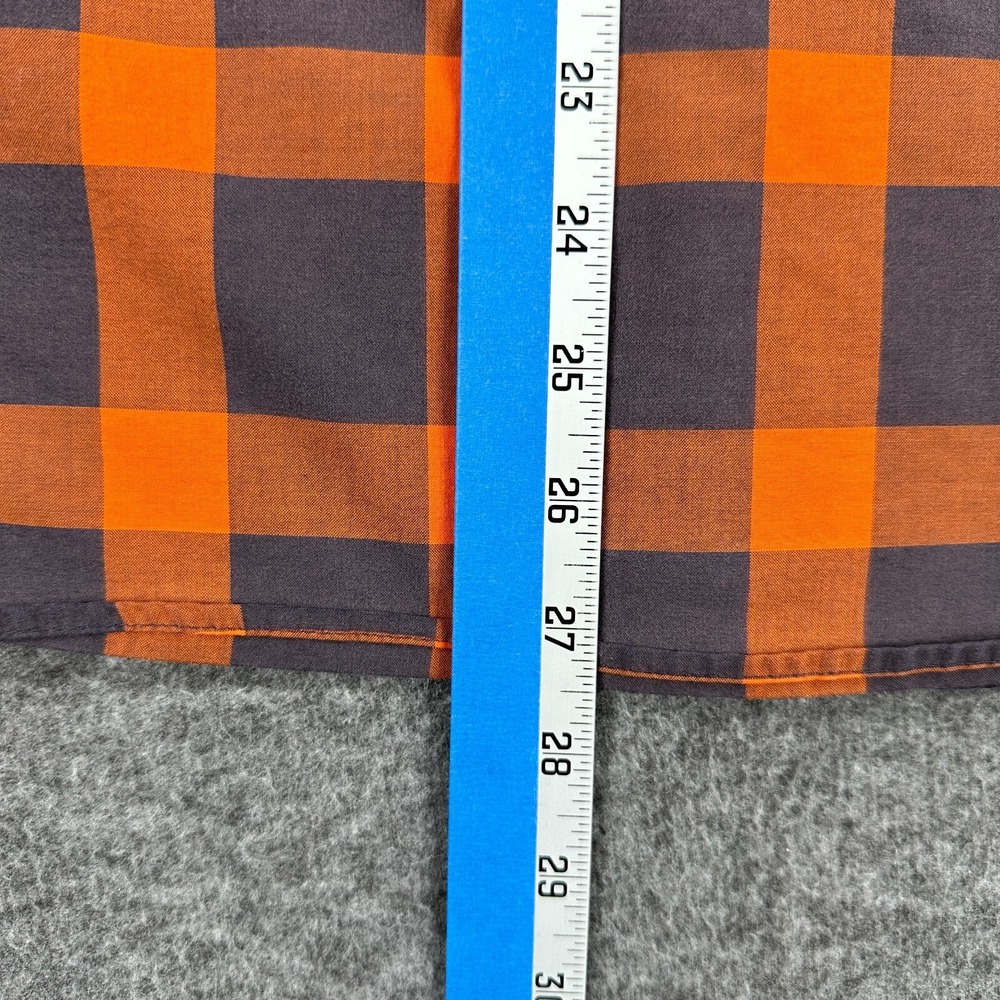 Patagonia Shirt Mens Medium Gray Orange Plaid‎ Check Organic Cotton Button Up - Picture 8 of 8